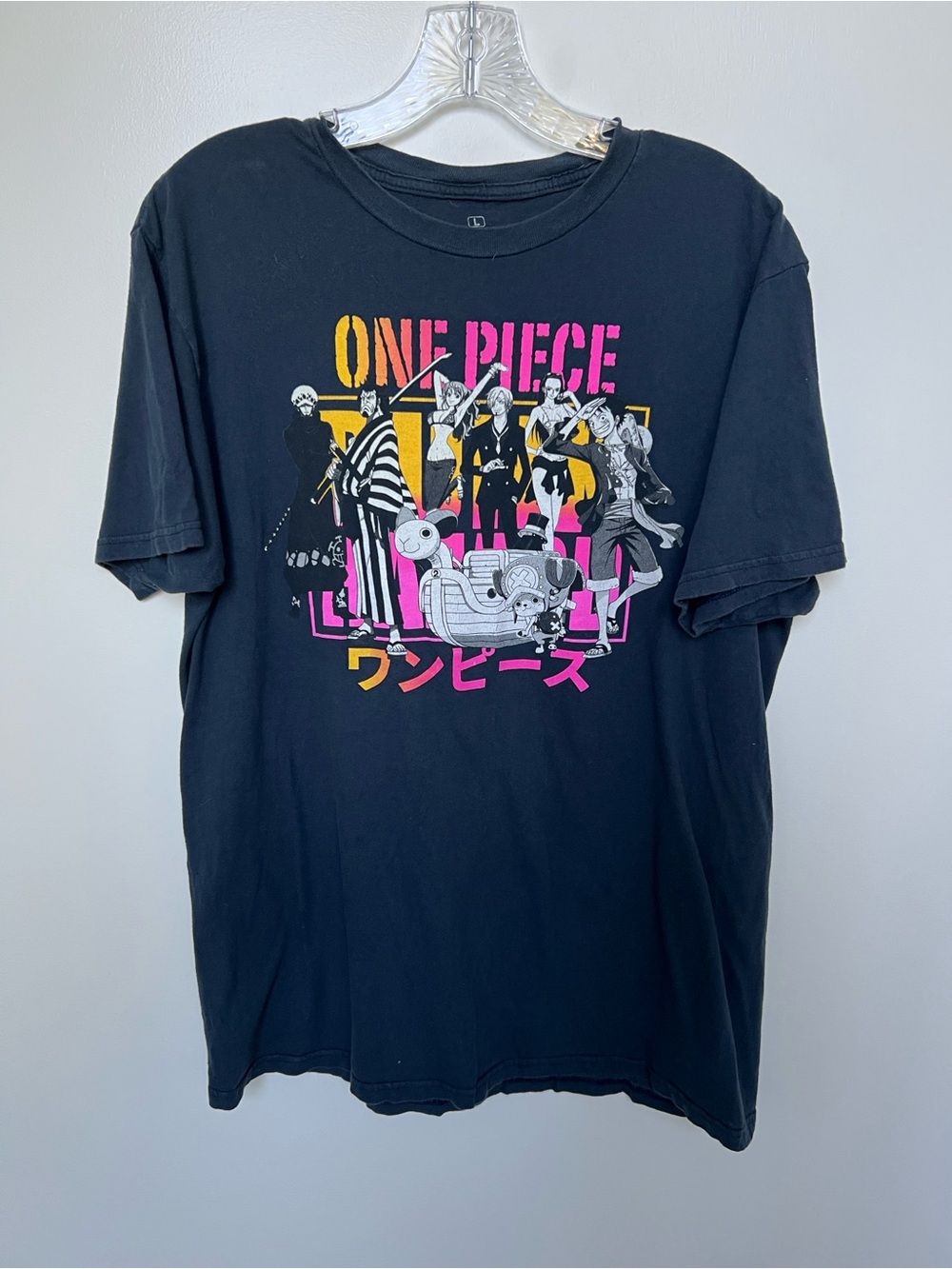 Onepiece Black Graphic Crew Neck T-Shirt